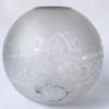 Globe verre gravé pour lampe pétrole – Image 3