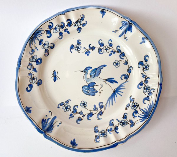 Grande assiette décorative Lallier Moustiers