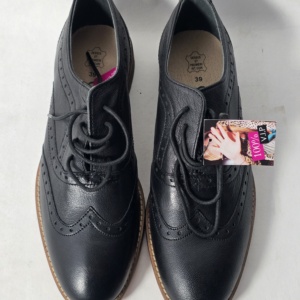 Chaussures à lacets en cuir pour femme