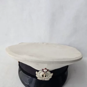 Casquette d’officier de la Marine soviétique URSS avec insigne étoile rouge et ancr