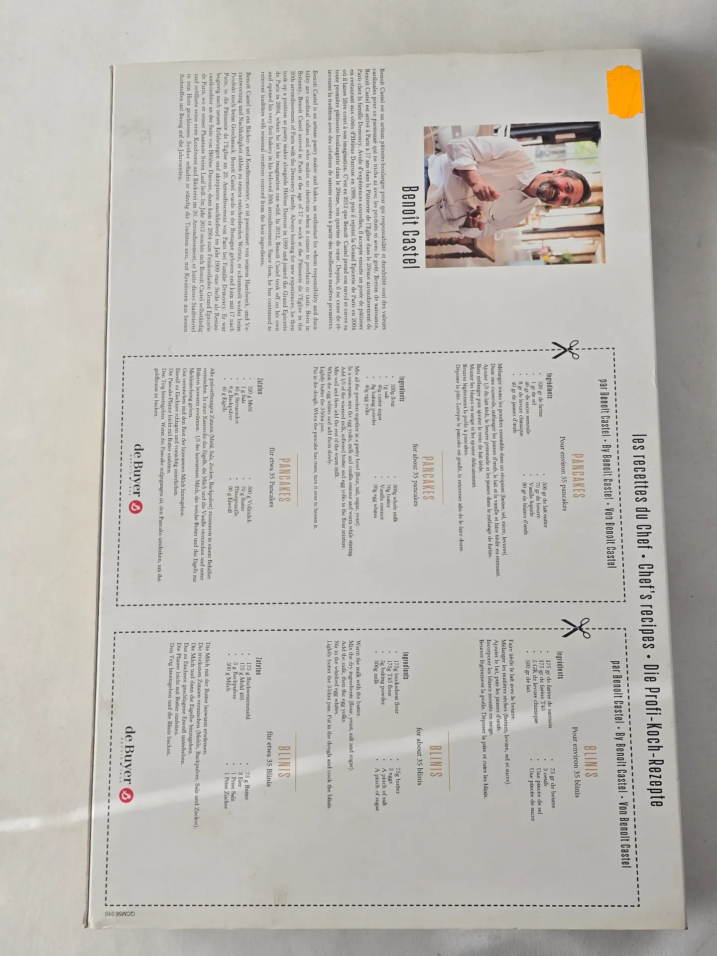 Recettes buns et pancakes de Benoît Castel incluses dans la Box Brunchtime De Buyer.