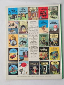 4e plat et dos vert Tintin On a marché sur la lune Casterman 1981 mosaïque