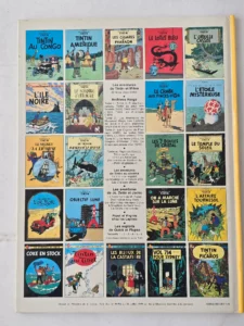 Quatrième de couverture Le Trésor de Rackham le Rouge Casterman 1982 ISBN 2203001119 dos jaune