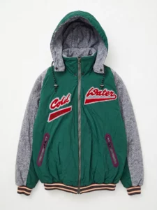 Veste O’Neill vintage 1991 à capuche verte avec manches grises