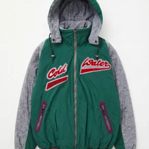 Veste O’Neill vintage 1991 à capuche verte avec manches grises