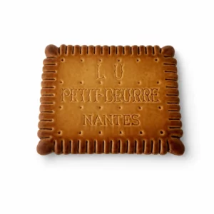 Dessous de plat vintage en forme de biscuit LU Petit-Beurre, fabriqué en France, objet décoratif en céramique