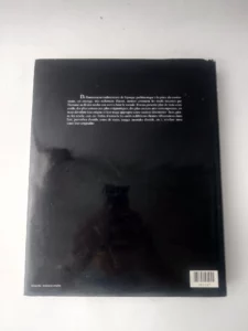 Dos du livre Outils du Monde de Hubert Comte, texte en français sur fond noir évoquant la puissance symbolique des images.